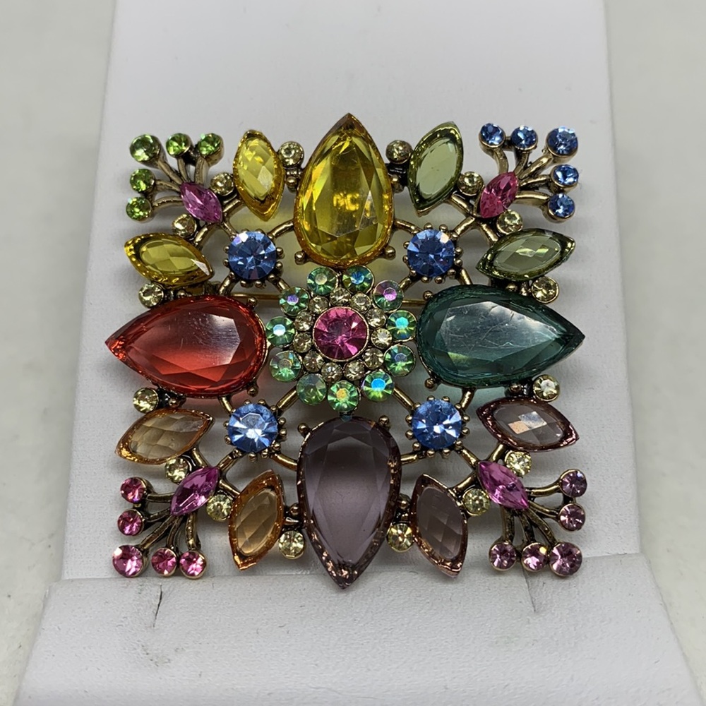 Pretty, colorful vintage pin/pendant - Picture 3 of 9